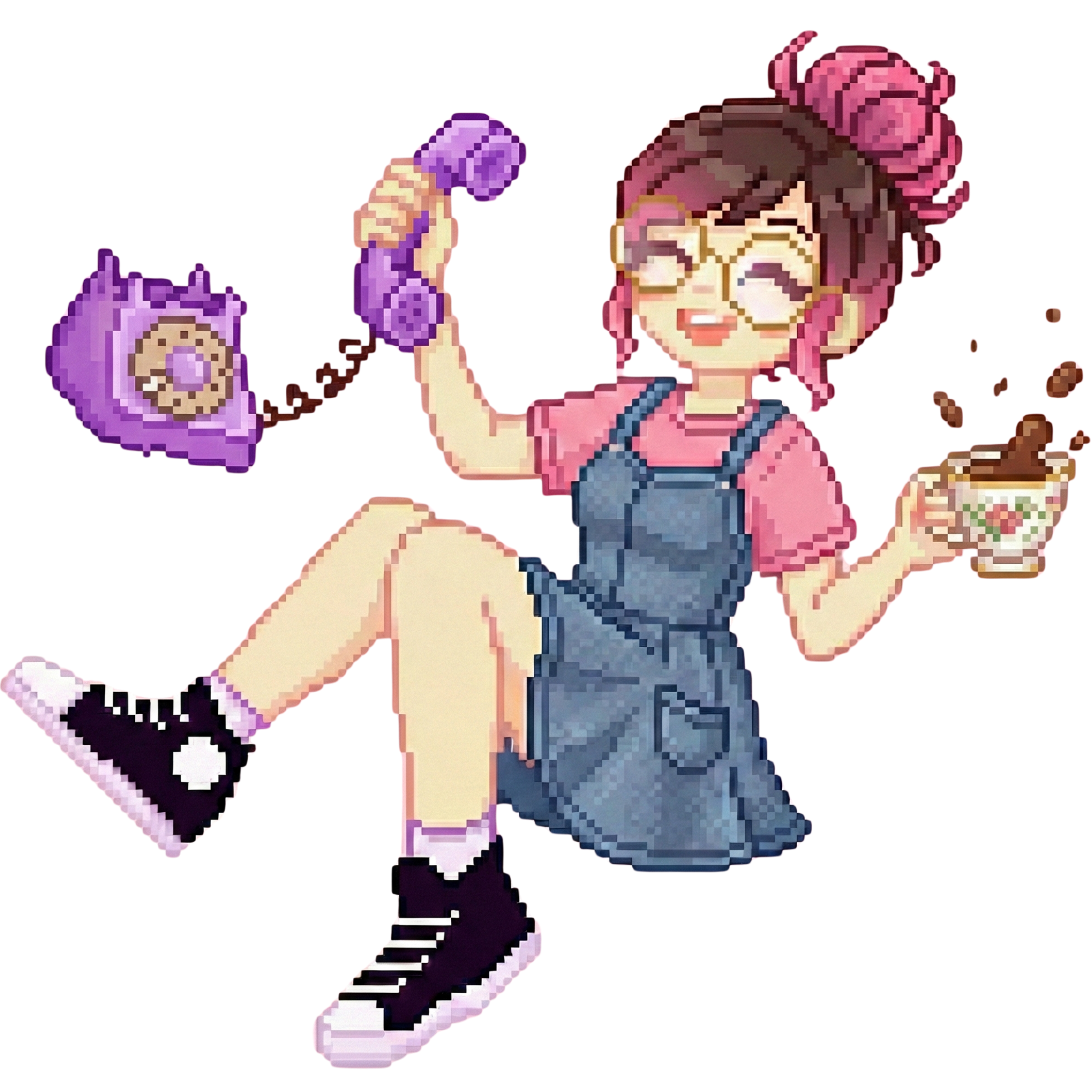 La mamita with phone